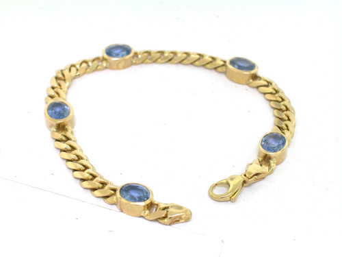 Saphir armband 750 - armband, gelbgold