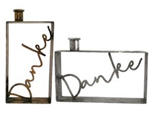 Kerzenständer 21 x 12 cm » Kerzenhalter » Geschenk als Danke » robuster Leuchter