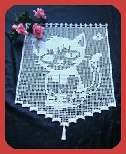  1 Häkelgardine  🐱🐱