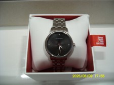 Tolle Wenger Urban Donnissima Damenuhr Silber mit schwarzem Zifferblatt **TOP**