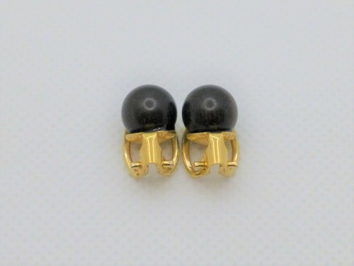 Ohrclips ebenholz kugel 9mm - kugel,