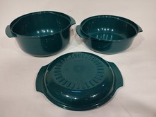 Tupperware® Micro Cook, 1 x 3 l, 1 x 1,75 l, 1 x Deckel, Grün, Mikrowelle