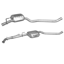 Mittelschalldämpfer x2 Auspuff fur Opel Omega B 2.2i KOMBI