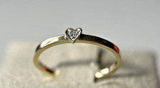 8 Karat Gold Ring Herz Diamant