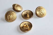 10 Metallknöpfe, gold, Wappen