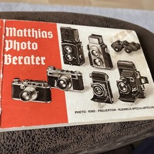 Matthias Photo Berater Leica - Contax - Zeiss etc. v.1936 192 S. Text.deutsch