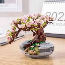 Mini Pflanze Bonsai Baustein Blume Pflanze Kirschblüte Baum Topf Bouquet