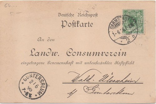 Postkarte ab darmstadt - postkarte,
