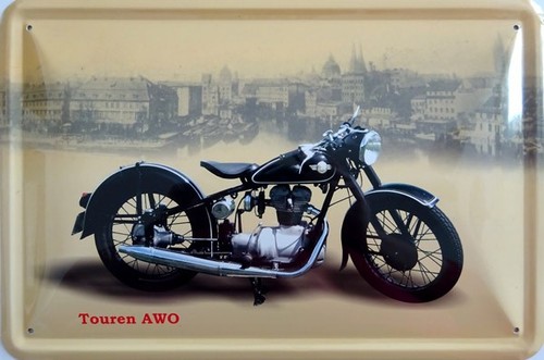 Blechschild simson touren awo - blechschild,