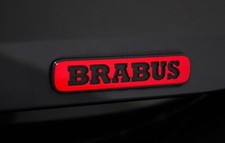 Brabus Logo Schriftzug Emblem aufkleber Heckklappe Heck für Smart 451 453 Rot