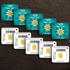 10x GOLDBARREN 0,01 Gramm 999,9 NZP Gold Barren 0,01g Ostergeschenk NEU+OVP