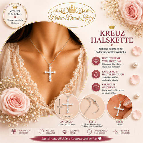 Kreuz anhänger halskette - anhänger,
