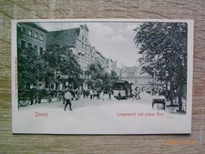 Danzig Gdansk - Langermarkt , Grünes Tor , Strassenbahn , ca.1900