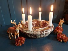 Jasba Adventsschale/Adventskranz Keramik 50er 60er - Kerzenhalter Weihnachten