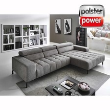 polsterpower Ecksofa - granit