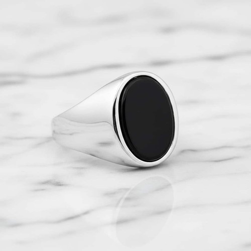 Schwarzer onyx ring - onyx,