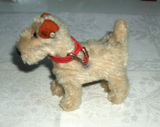 Steiff Terrier mit Knopf  - Moairplüsch - 10 cm aus den 50er Jahren