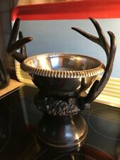 Deko Kelch silber Holz, Geweih, 30 cm hoch