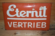 Original Altes Emailschild,Eternit,Deko,Werbung,Vintage,Bodenfund,Retro,Vertrieb