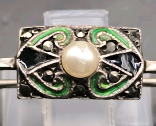 Antike silber art deco - silber, brosche