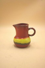 Melitta Ceracron gelb & rot Milchkännchen Sahne Milch 70er Jahre Keramik H 9 cm