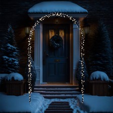 LED Türbogen Hochzeitsbogen Torbogen beleuchtet Gartenbogen Weihnachten 2,3m