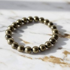 Pyrit Kugelarmband 8mm -
