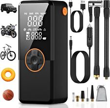 Elektrische Luftpumpe Auto mit 10000mAh Akku 150PSI Tragbar Mini Fahrrad C1091