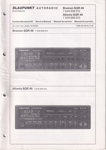 Service manual anleitung - service, für