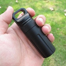 Aluminiumlegierung Pillendose Etui Wasserdicht Outdoor EDC Medizin Halter Behälter UK