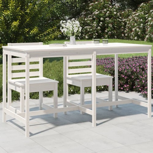 Gartentisch weiß 203 5x90x110 - gartentisch,