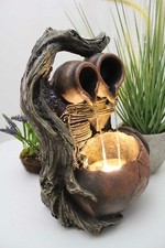 Gartenbrunnen BK834 mit Beleuchtung Springbrunnen Wasserfall Zimmerbrunnen Krug