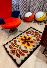 Vintage DDR Mid Century Space Age Teppich Teppich Wohndeko 70er Jahre