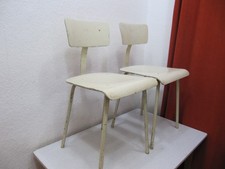 Set 2 x Werkstattstuhl Industriestuhl Architektenstuhl Arbeitsstuhl Holz Vintage