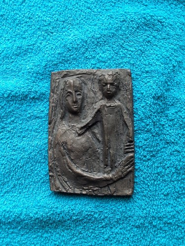 Bronze relief madonna mit - relief,