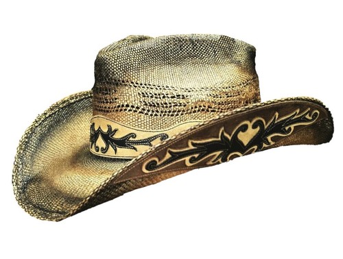 Natural western cowboyhut - natural,