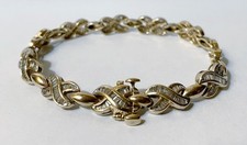 Armband 585er Gelbgold Baguette Diamanten ca.19cm 20g