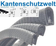 Kantenschutzprofil Kantenschutz Keder Profil Klemmprofil Gummi für Blech PVC 0-4