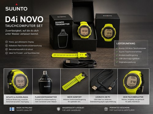 Suunto d4i novo lime inkl - d4i,