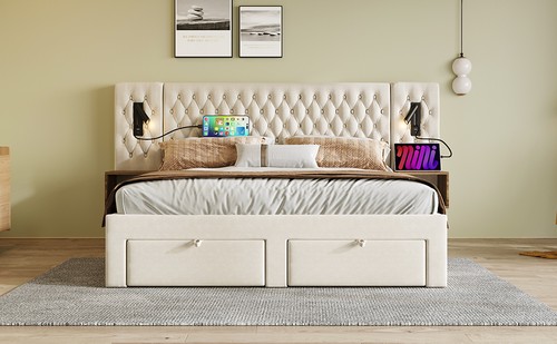 Sonnenh polsterbett beige 160 - sonnenh,