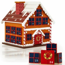 Adventskalender zum befüllen Holz Weihnachtskalender Advent Kalender Häuschen