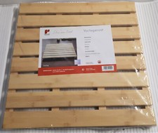 Ridder Holz-Vorlegerost Badvorleger Saunarost  Duschvorlage  Bambus-Holz  52x52 