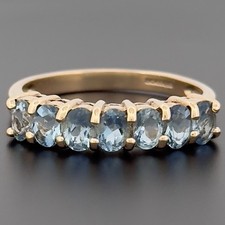 Ring 9 kt Gelbgold Blautopas