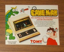 Seltene Werbung TOMY CAVEMAN - Der eierklauende Steinzeitmensch Handheld 1982