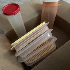 Tupperware Komplett Set, Milchkanne, Kaffeepads Aufbewahrer, Aufschnitt Dose