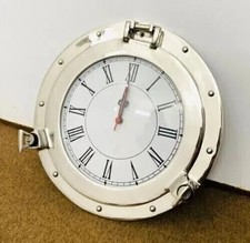 12 Zoll Antike Marine Messing Schiff Bullaugenuhr Maritim Wanduhr Wohndeko...
