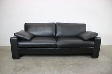 COR Conseta Dreisitzer Couch Designer Echtleder Schwarz Sofa