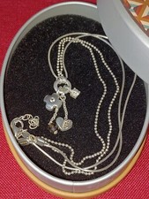 Doppelte 925 Silberhalskette