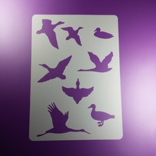 A5 Schablone Vogel 8 Vögel