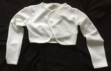 Kommunionjacke Hochzeit Mädchenjacke Mädchen Jacke Bolero Schwarz Ecru Ivory 